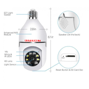 EC-SP-1220 2 MEGAPİKSEL AMPÜL WİFİ DUY TABANLI PTZ İÇ ORTAM KAMERA - Görsel 3